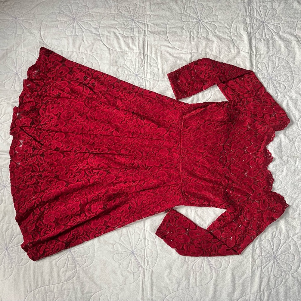 Miusol women’s red lace dress size large